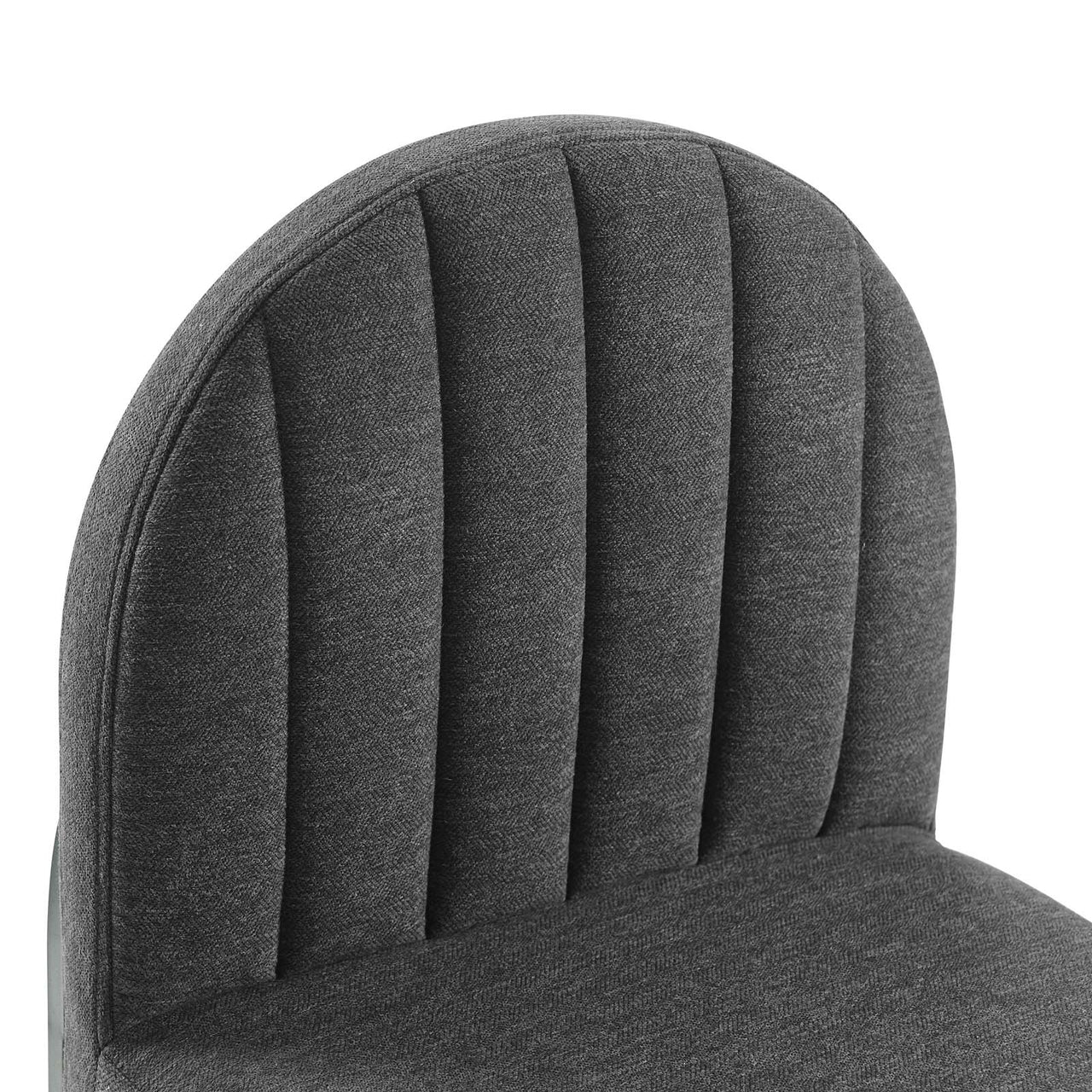 Bivalve Fabric Dining Chair, Black & Charcoal
