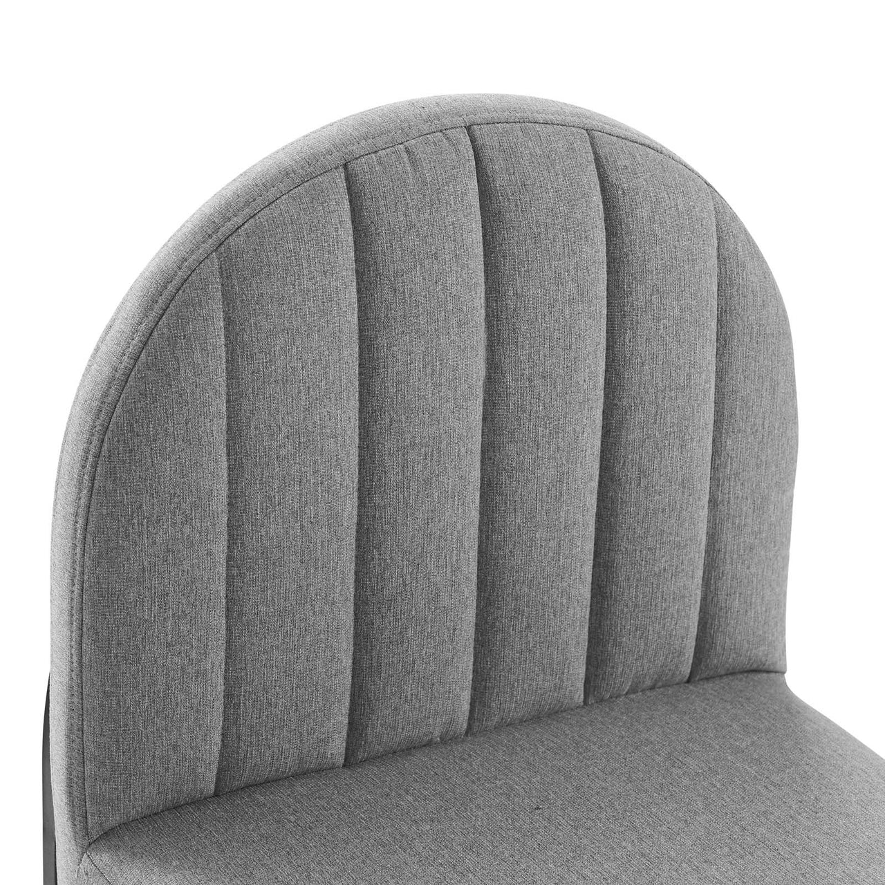 Bivalve Fabric Dining Chair, Black & Light Gray