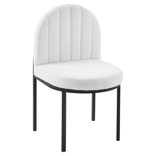 Bivalve Fabric Dining Chair, Black & White