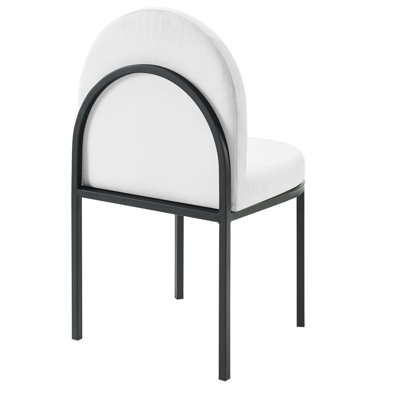 Bivalve Fabric Dining Chair, Black & White