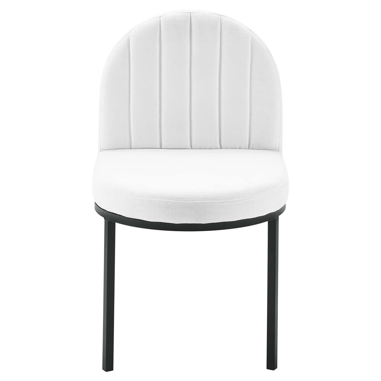 Bivalve Fabric Dining Chair, Black & White