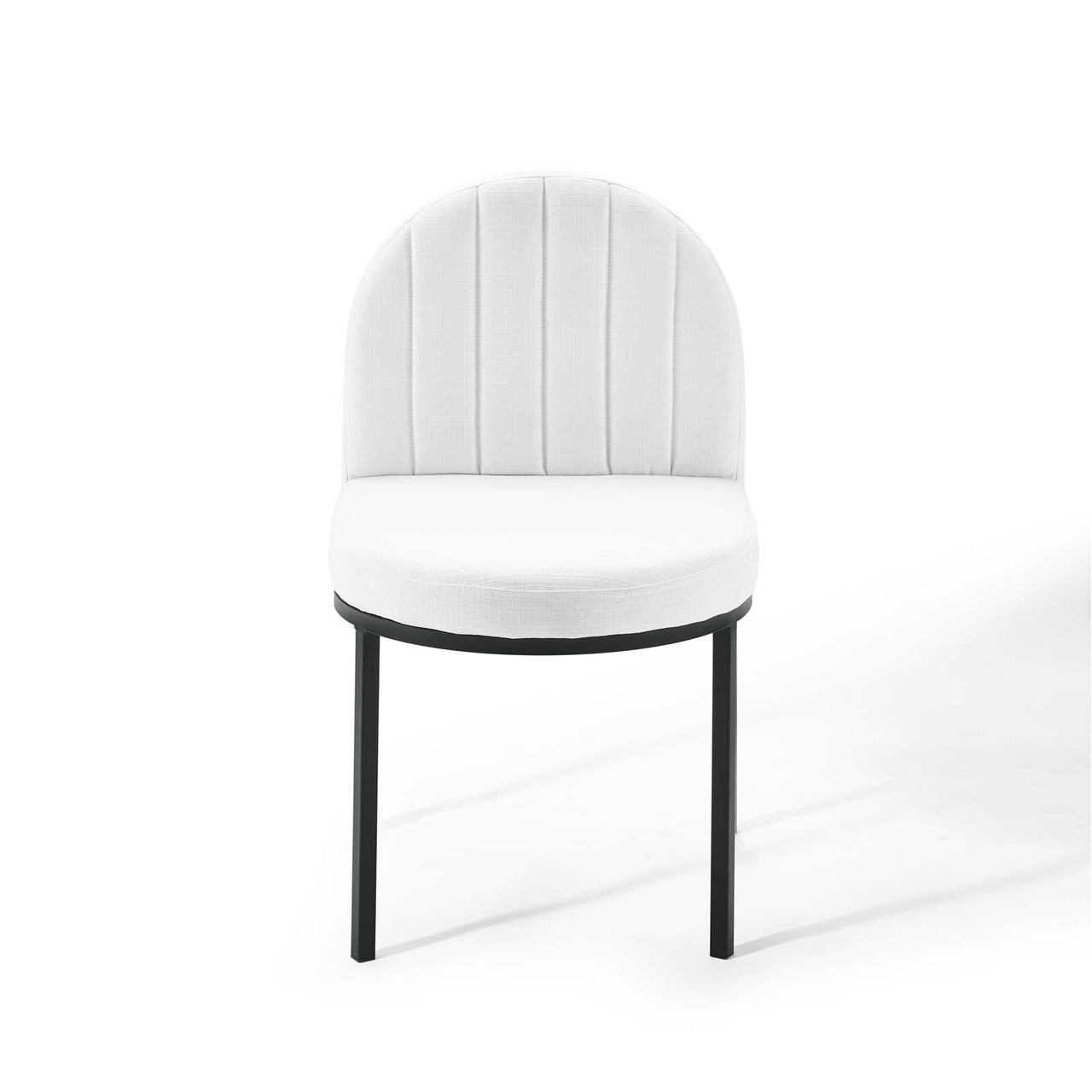 Bivalve Fabric Dining Chair, Black & White