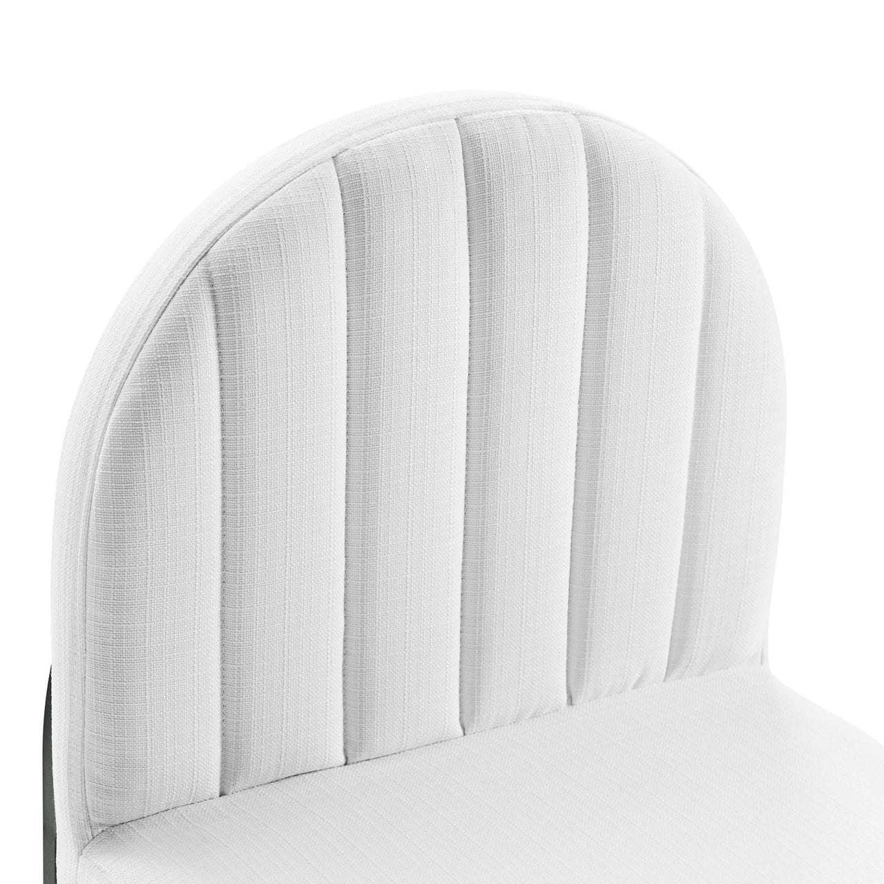 Bivalve Fabric Dining Chair, Black & White