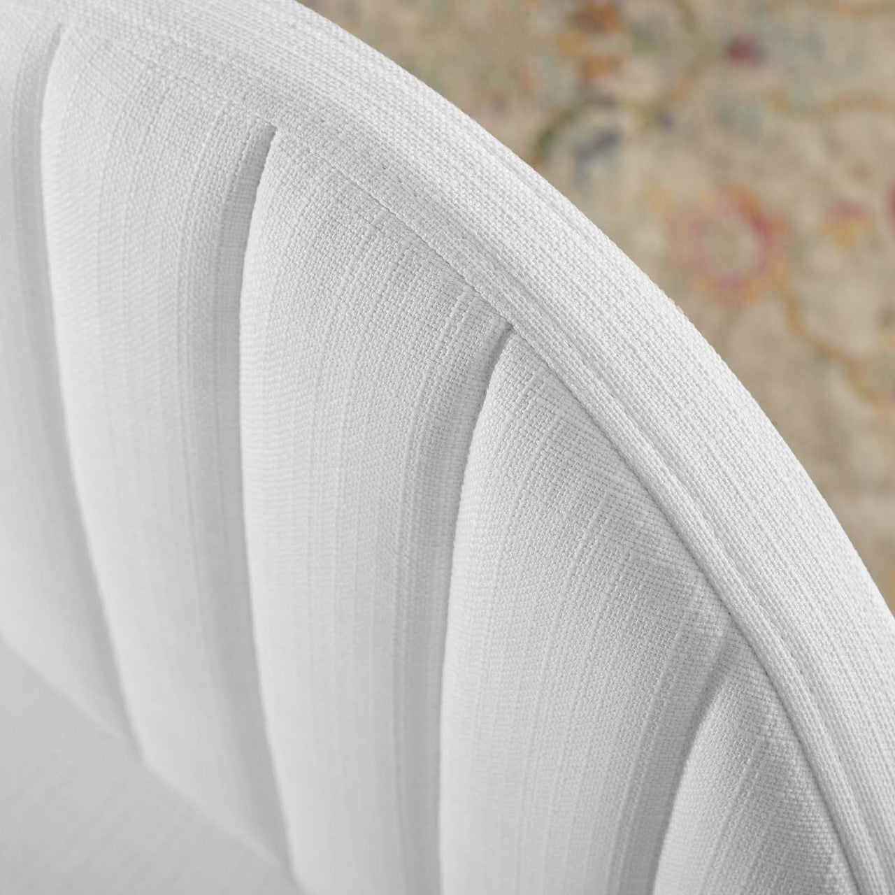 Bivalve Fabric Dining Chair, Black & White