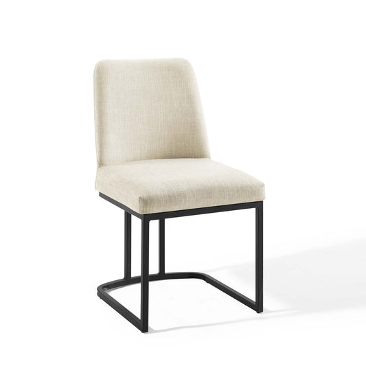 Auralis Fabric Dining Chair, Black & Beige