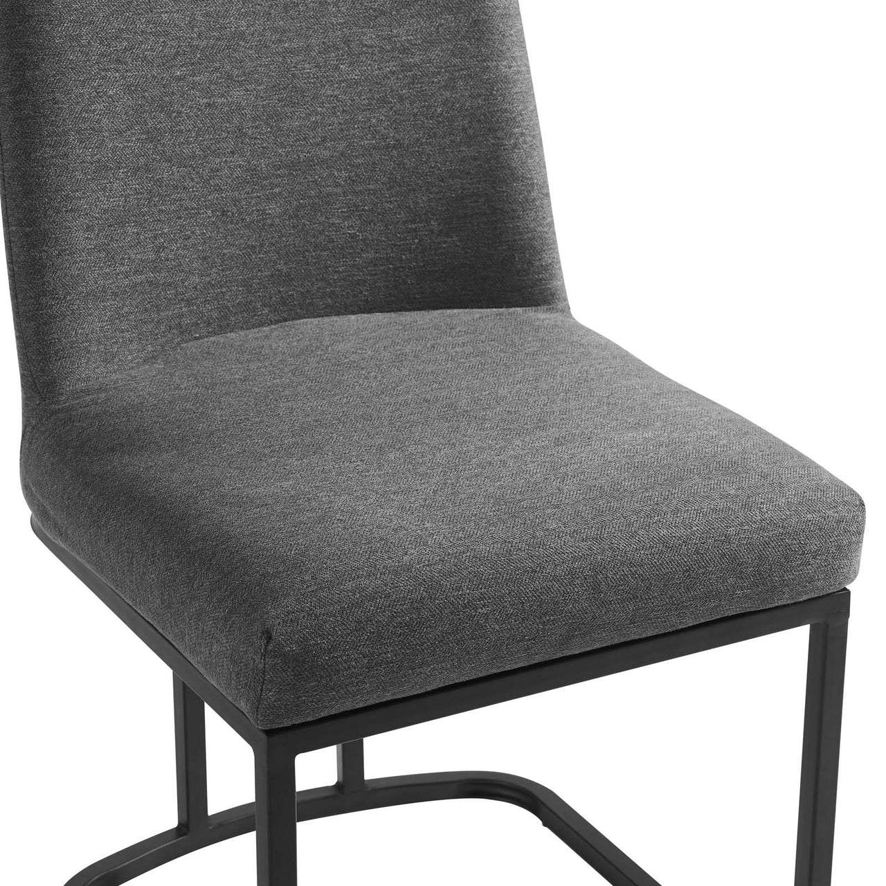 Auralis Fabric Dining Chair, Black & Charcoal