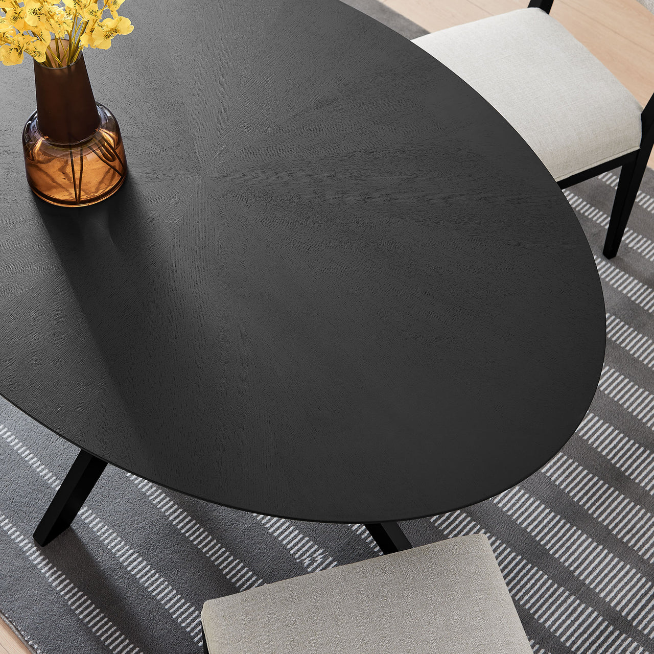 Nexus Oblong Dining Table, Small, Black