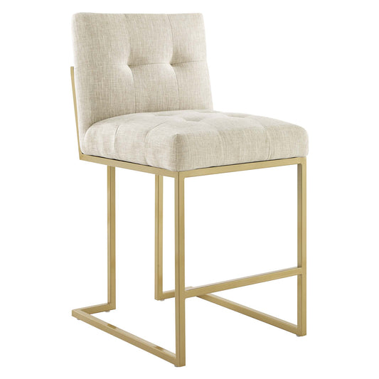 Circuit Upholstered Counter Stool, Beige