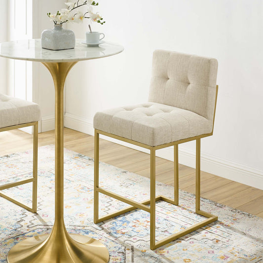 Circuit Upholstered Counter Stool, Beige