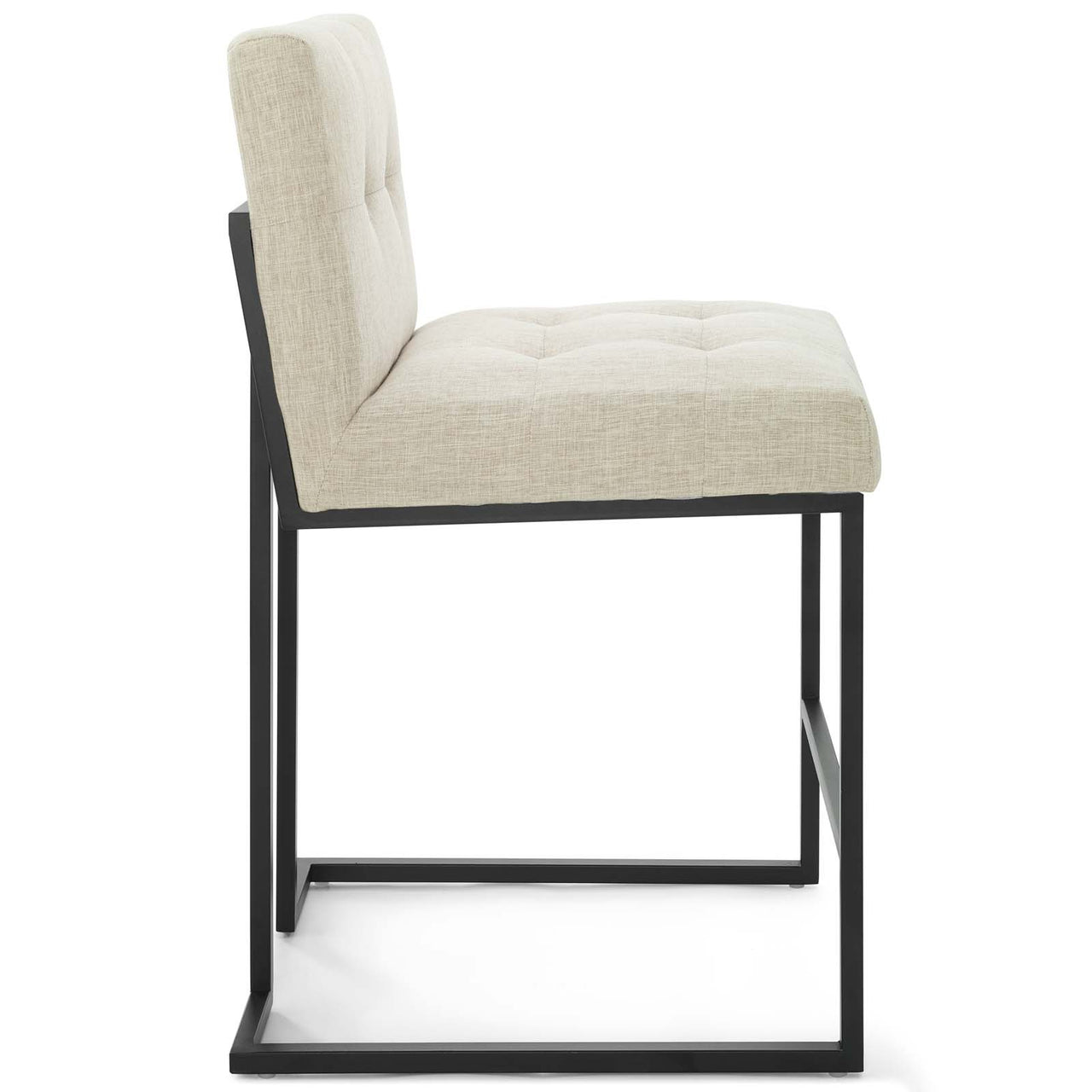 Circuit Upholstered Counter Stool, Black & Beige