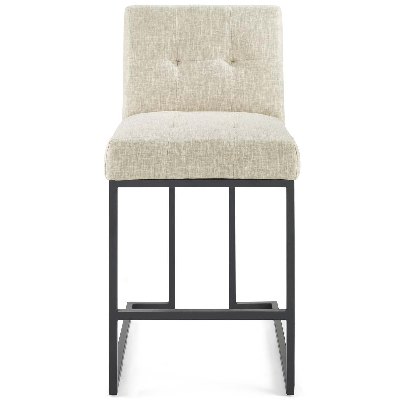 Circuit Upholstered Counter Stool, Black & Beige