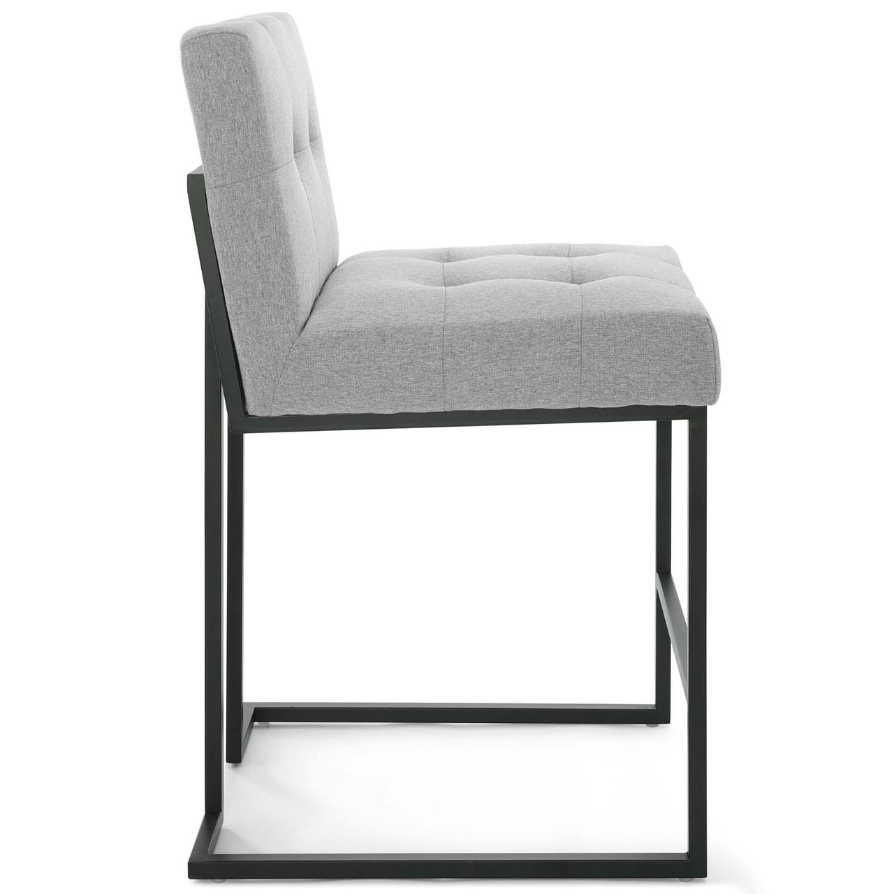 Circuit Upholstered Counter Stool, Black & Light Gray