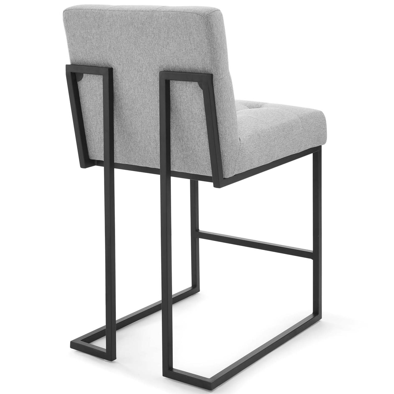 Circuit Upholstered Counter Stool, Black & Light Gray