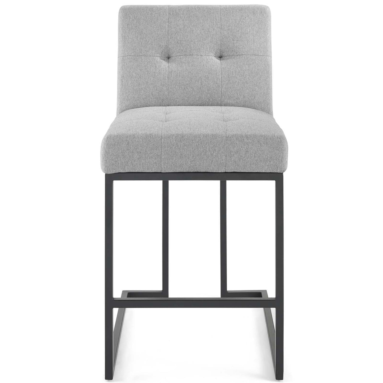 Circuit Upholstered Counter Stool, Black & Light Gray