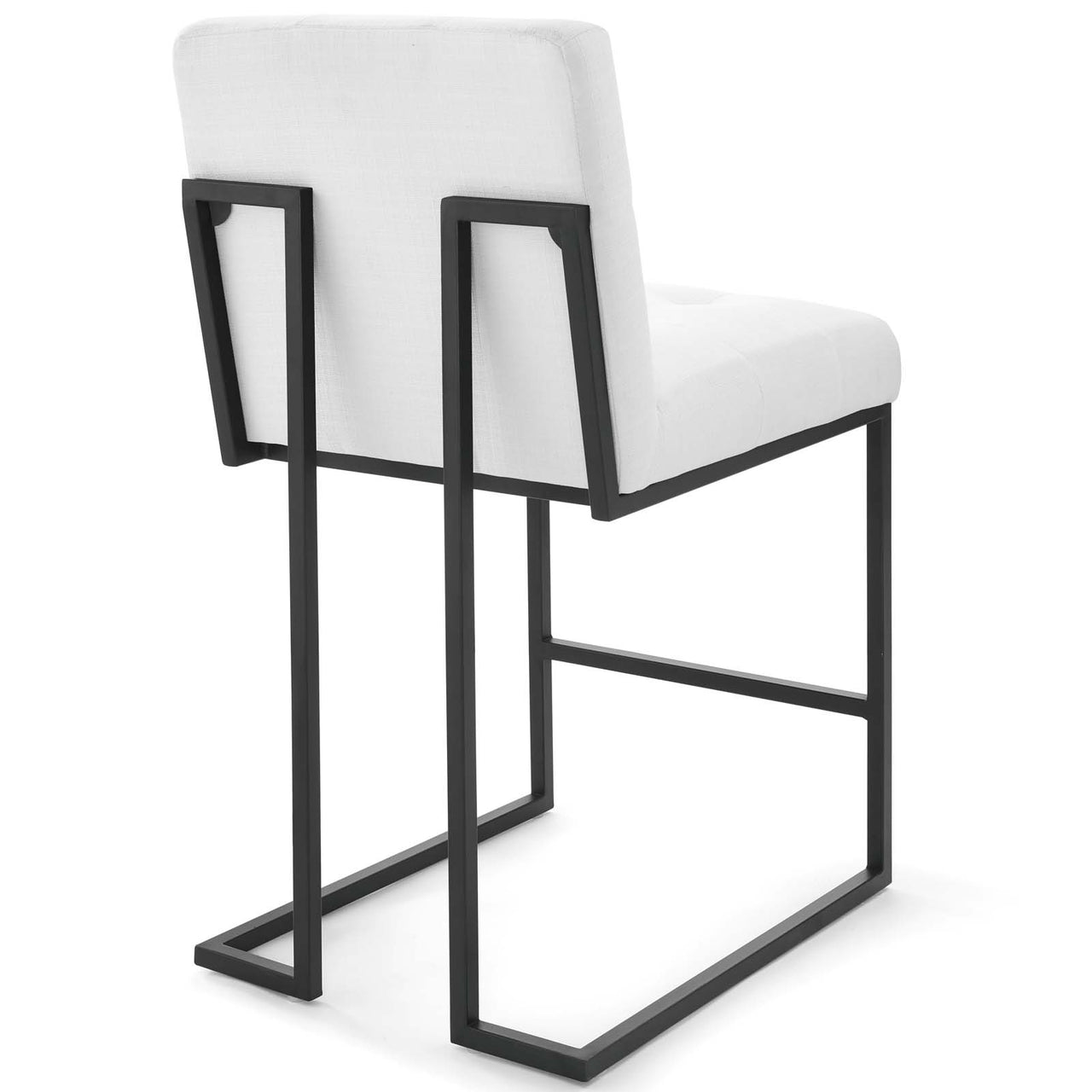 Circuit Upholstered Counter Stool, Black & White