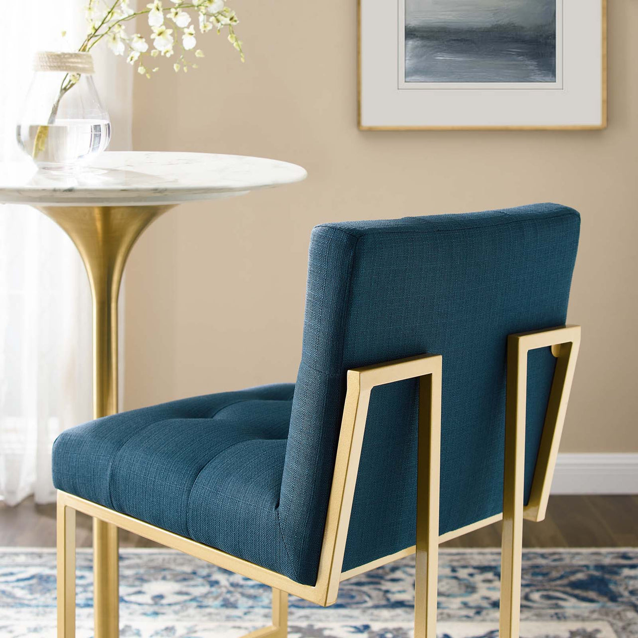 Circuit Upholstered Bar Stool, Azure