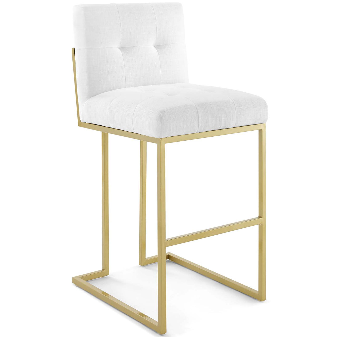 Circuit Upholstered Bar Stool, White