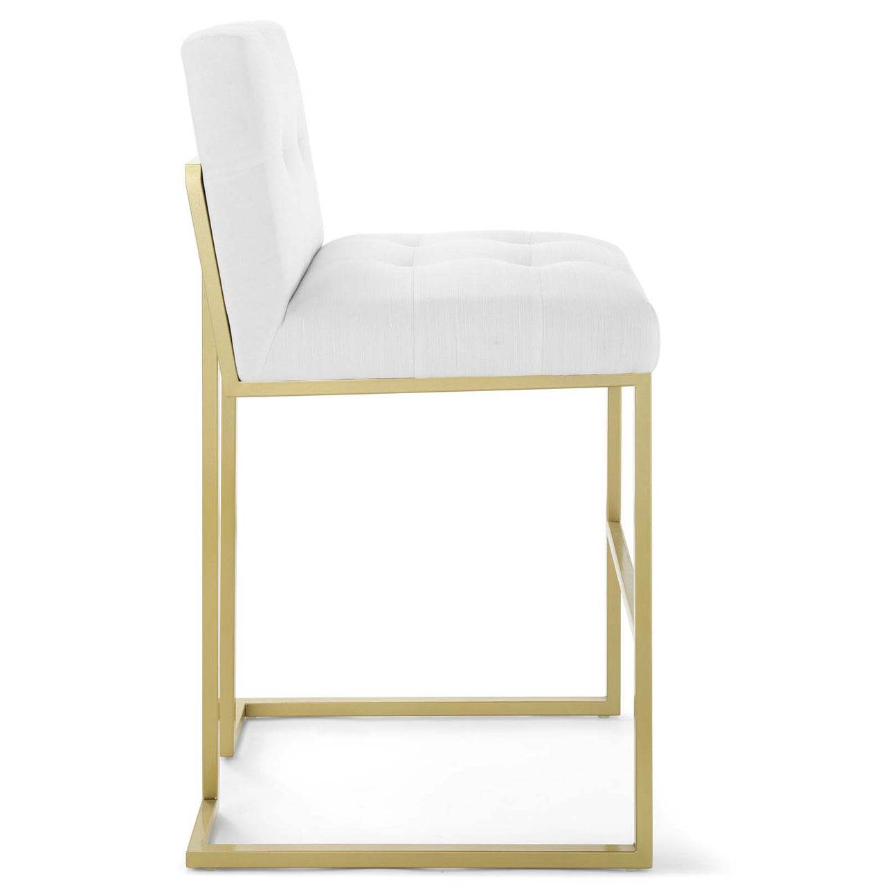 Circuit Upholstered Bar Stool, White