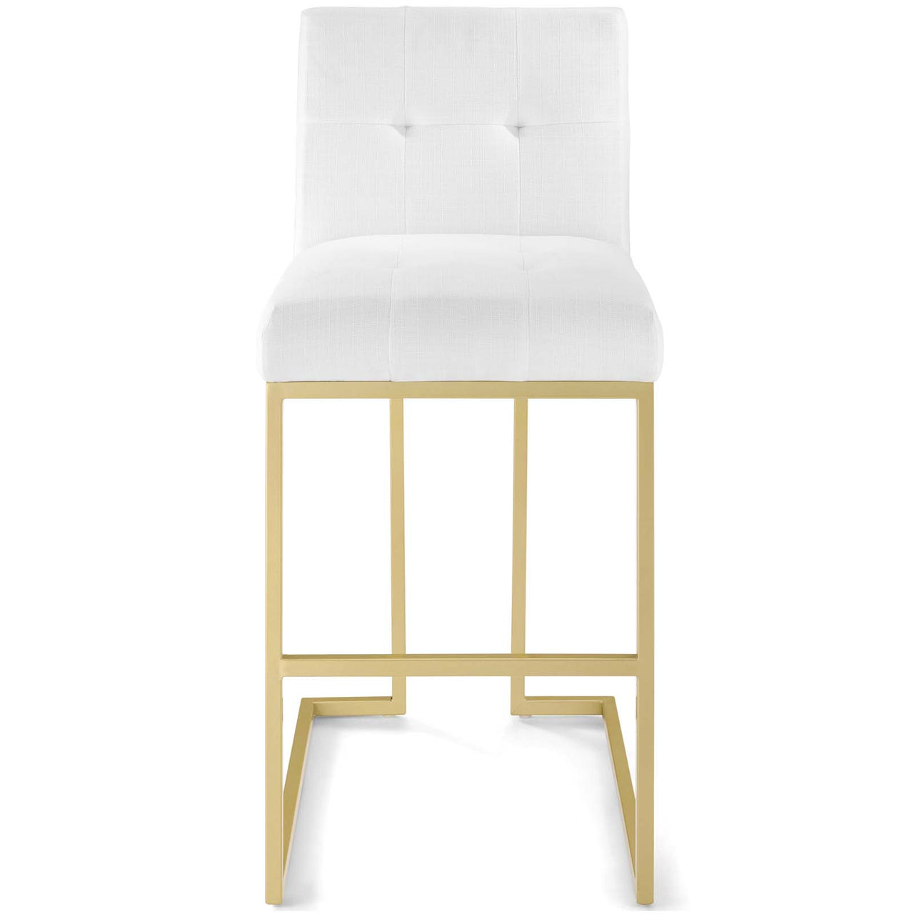 Circuit Upholstered Bar Stool, White