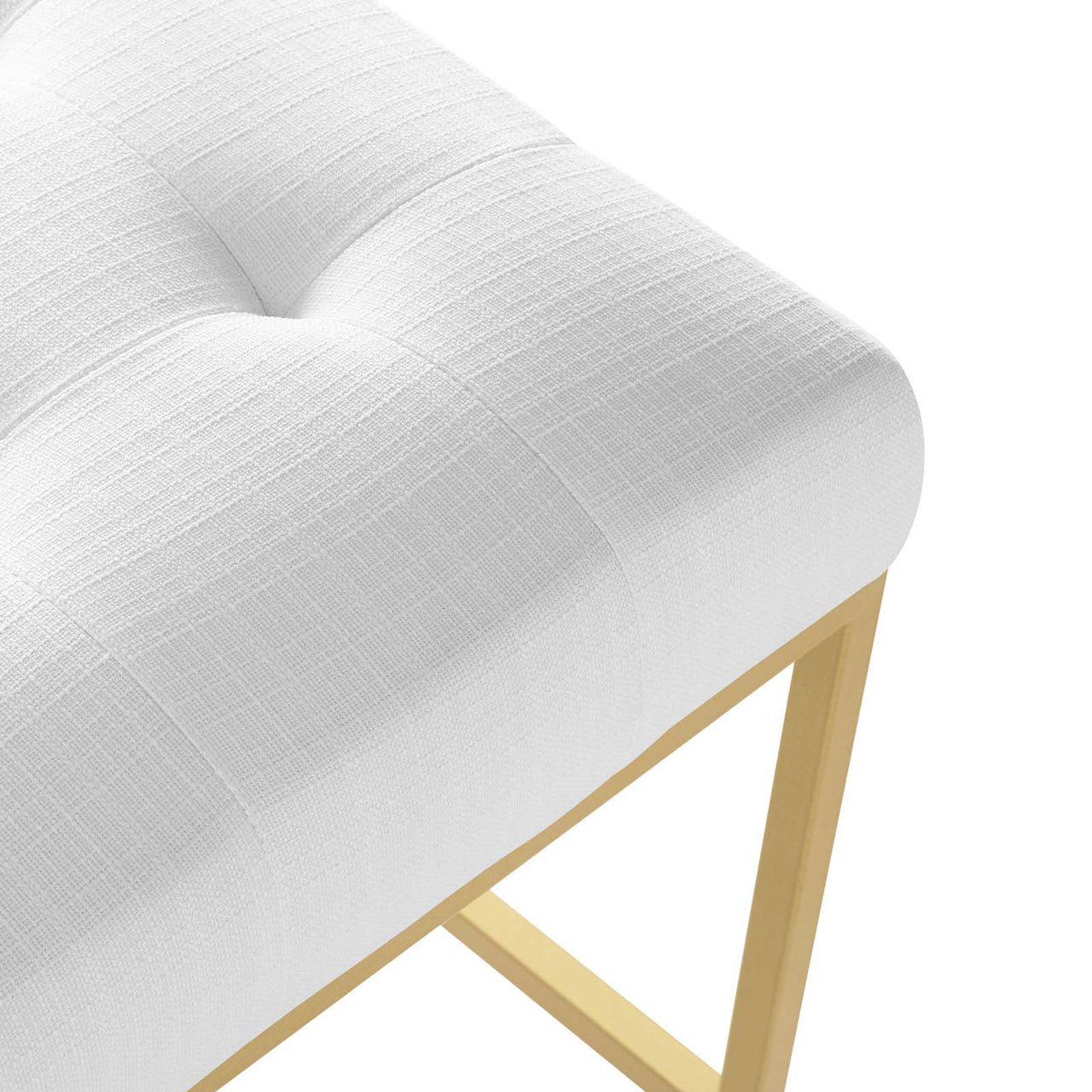 Circuit Upholstered Bar Stool, White