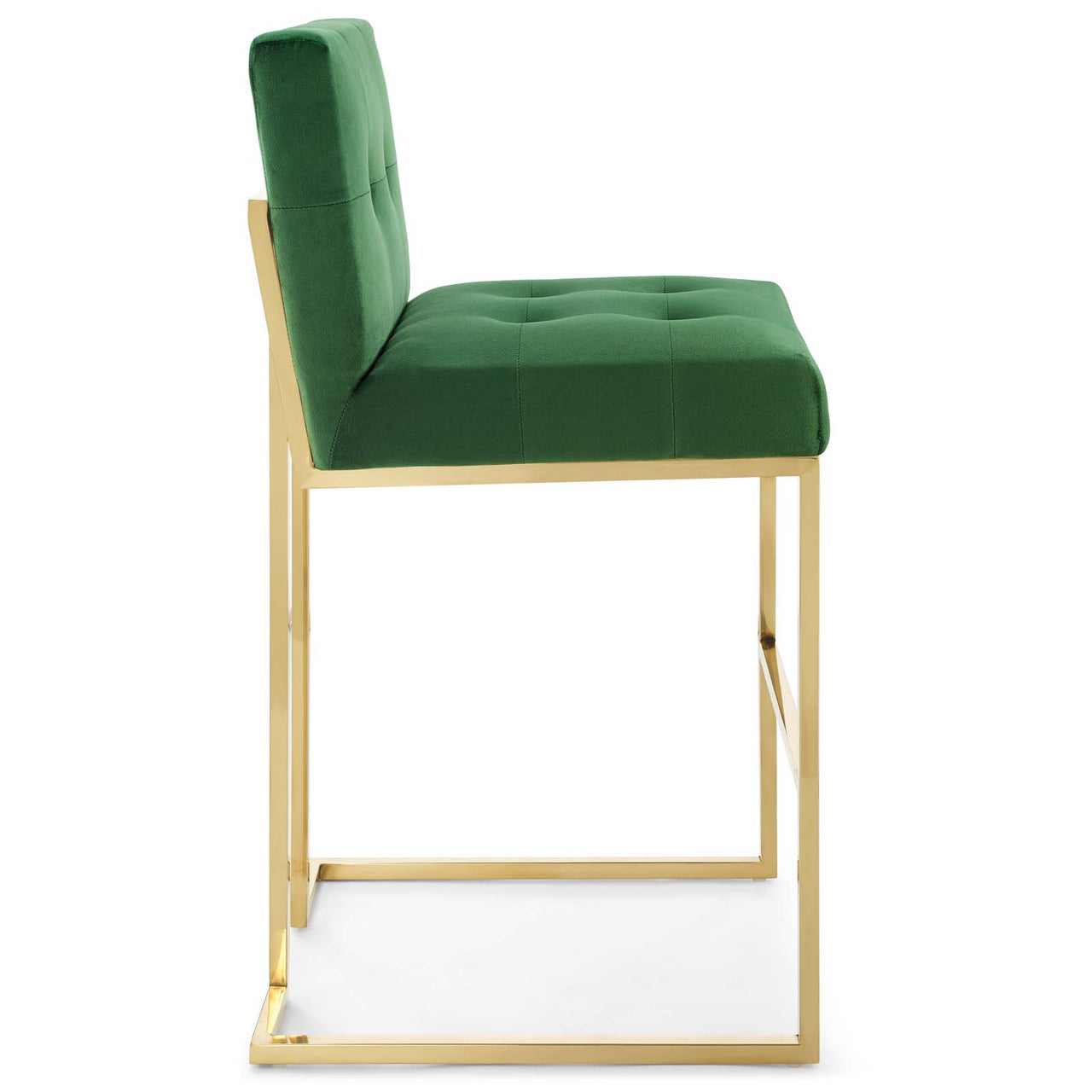 Circuit Upholstered Velvet Bar Stool, Emerald