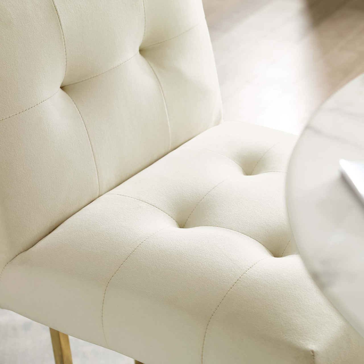 Circuit Upholstered Velvet Bar Stool, Ivory