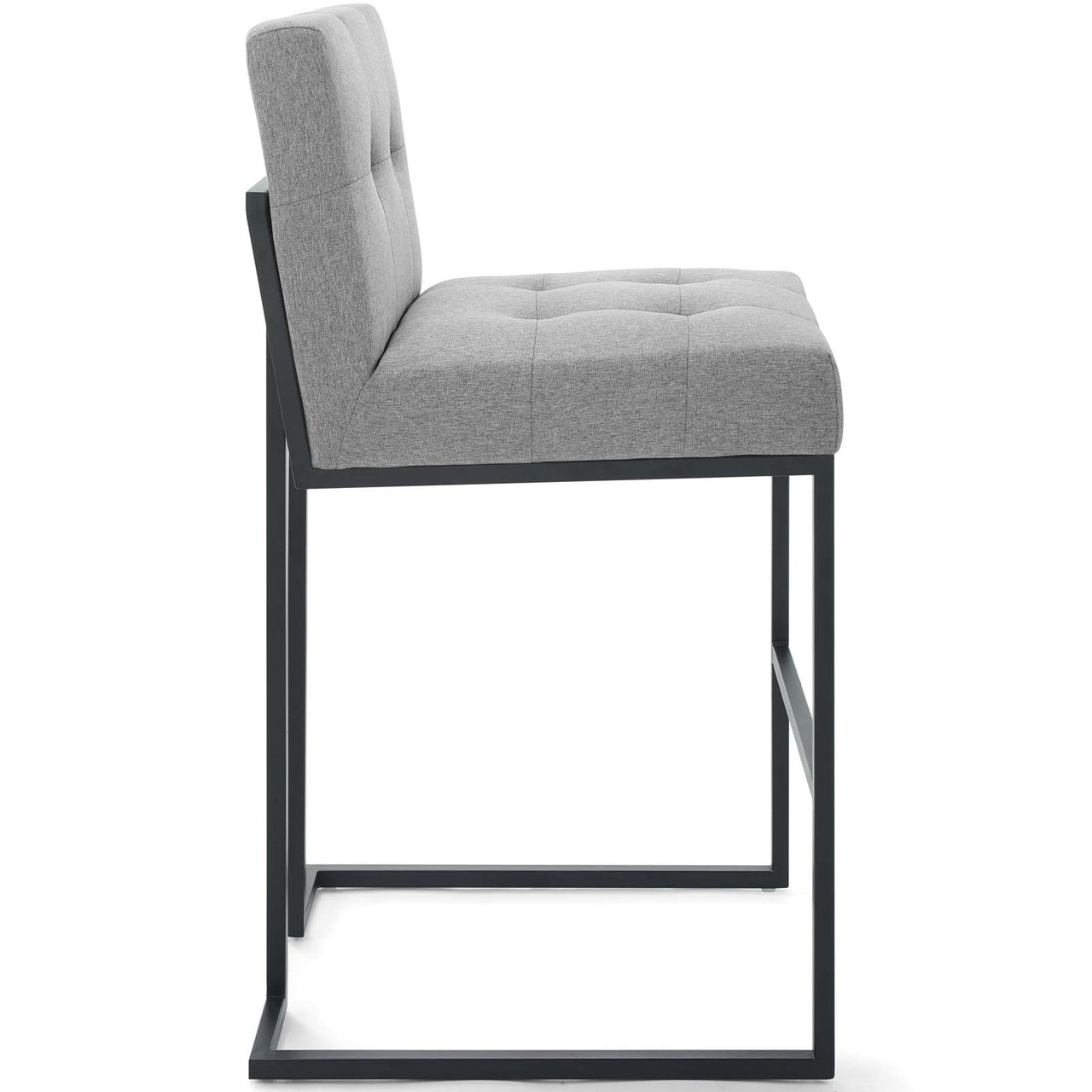 Circuit Upholstered Bar Stool, Black & Light Gray