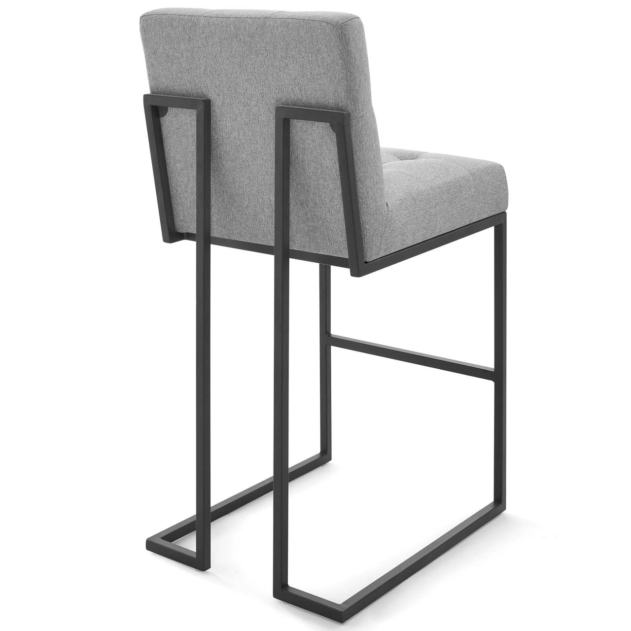 Circuit Upholstered Bar Stool, Black & Light Gray