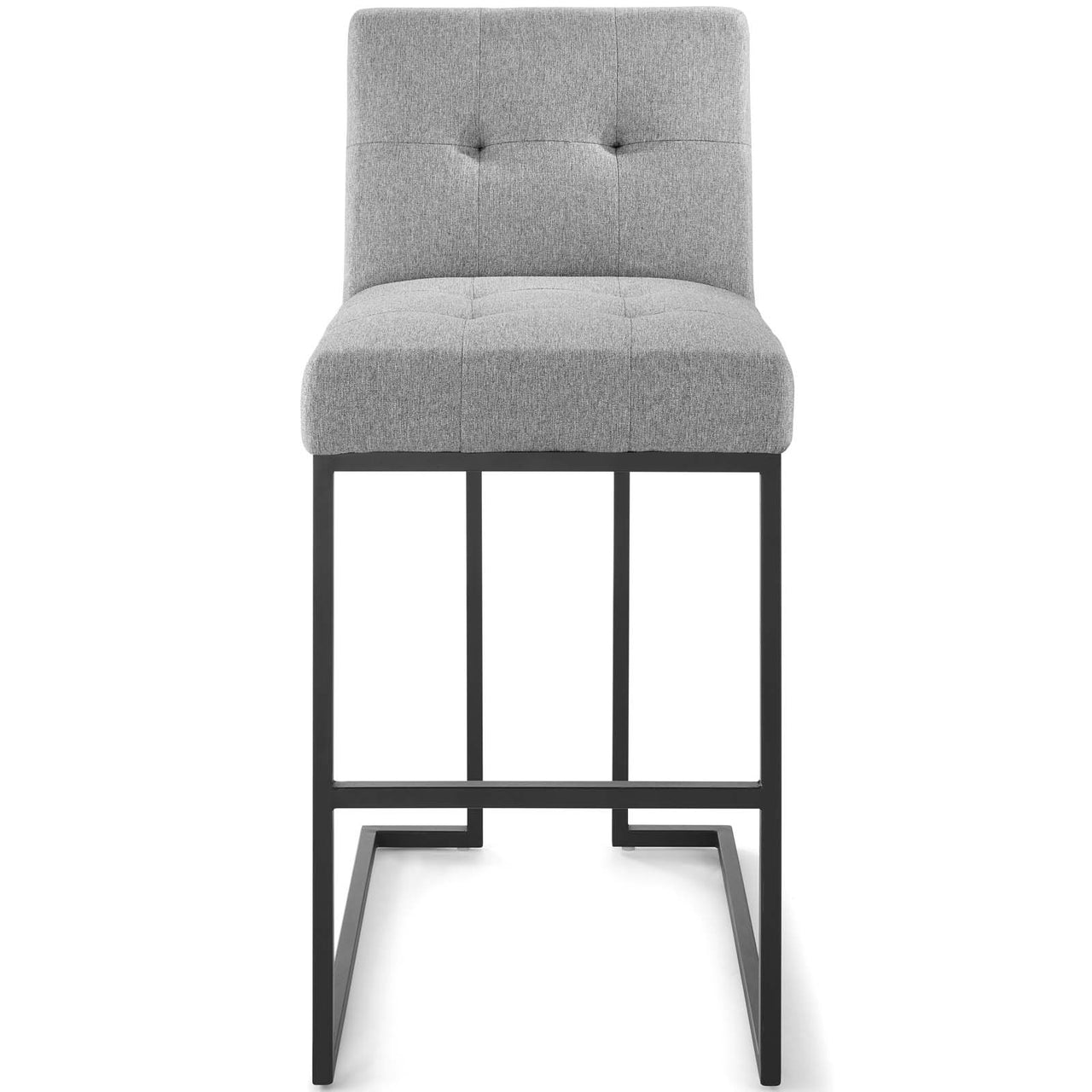 Circuit Upholstered Bar Stool, Black & Light Gray