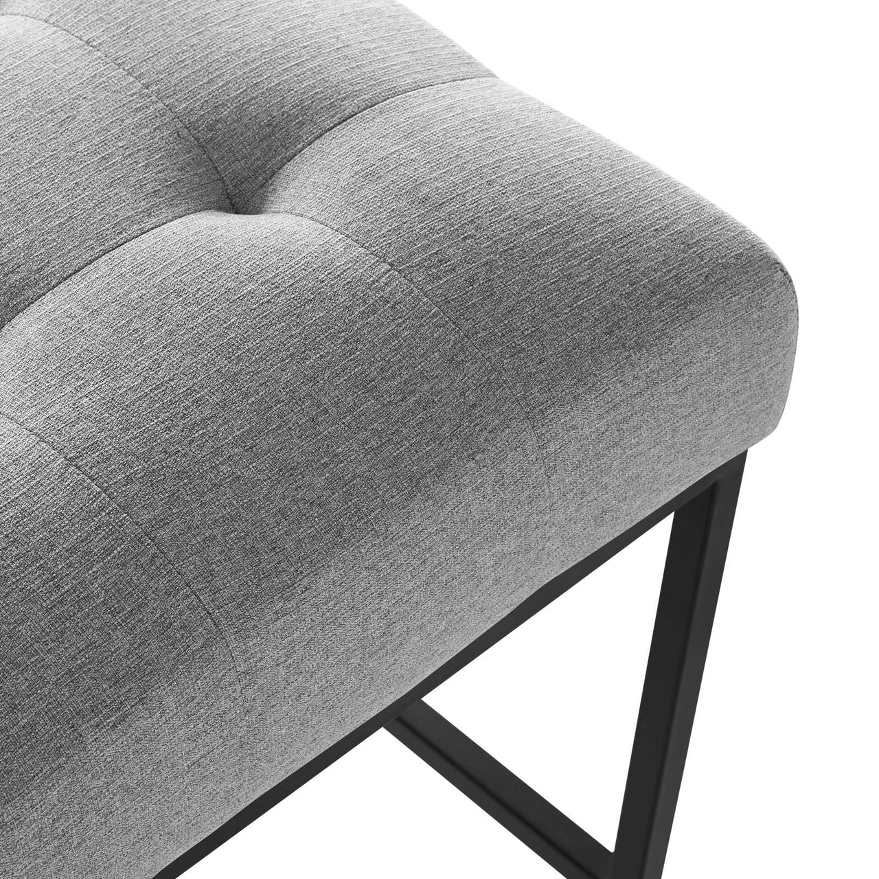 Circuit Upholstered Bar Stool, Black & Light Gray
