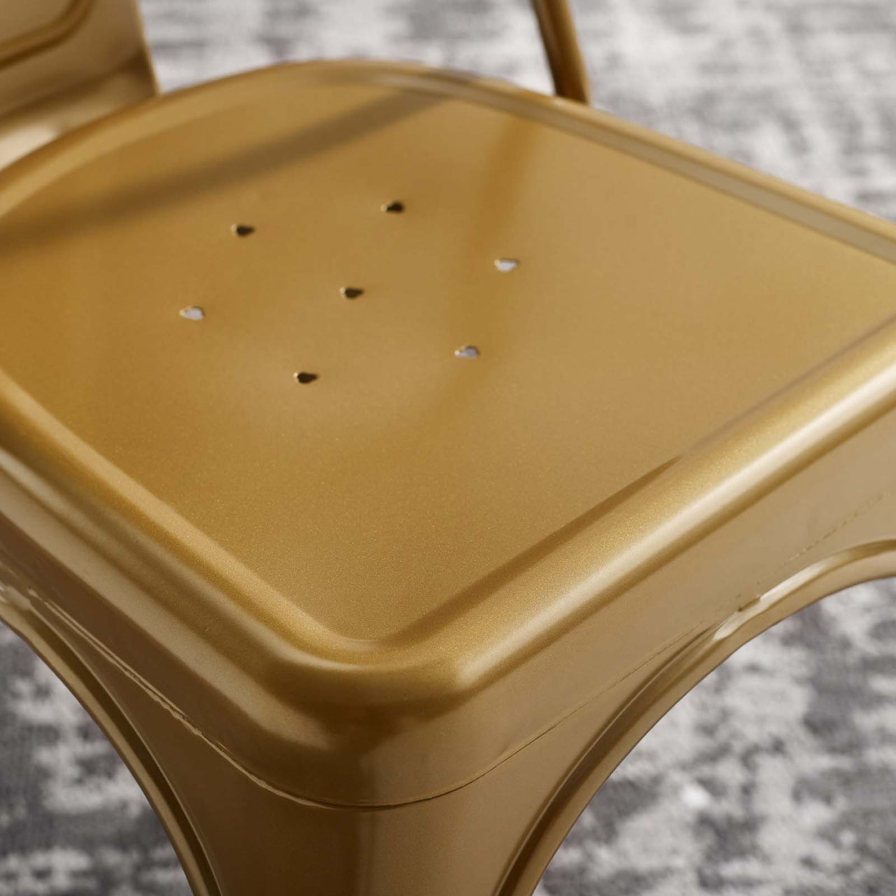 Vintage Flair Bistro Dining Chair Set of 2, Gold