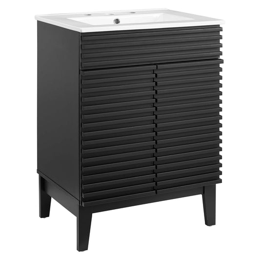 Ventra Vanity Unit, Small, Black & White