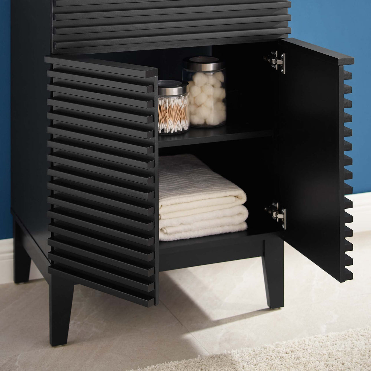 Ventra Vanity Unit, Small, Black & White