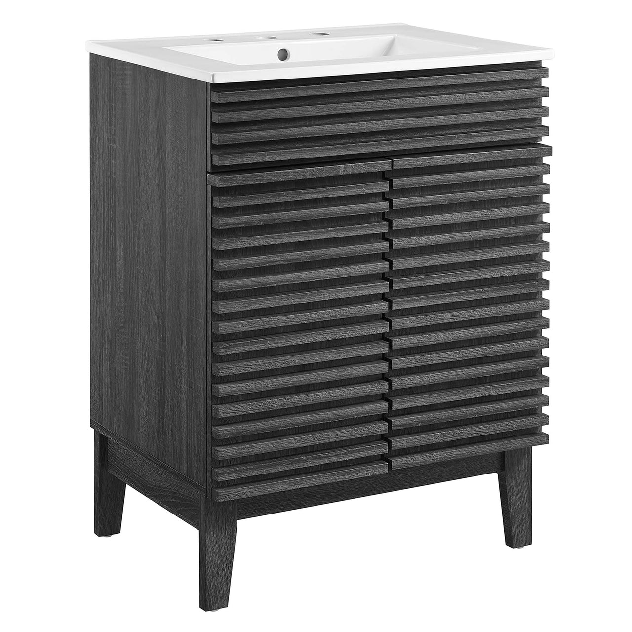 Ventra Vanity Unit, Small, Charcoal & White