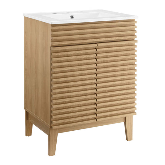 Ventra Vanity Unit, Small, Oak & White