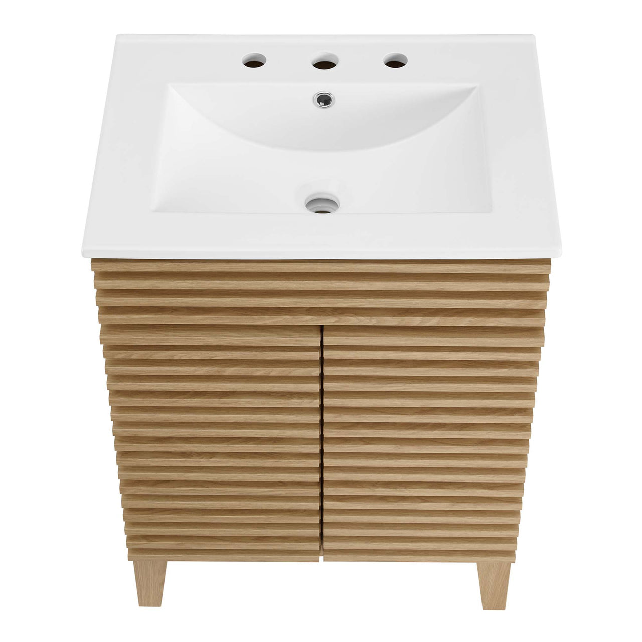 Ventra Vanity Unit, Small, Oak & White