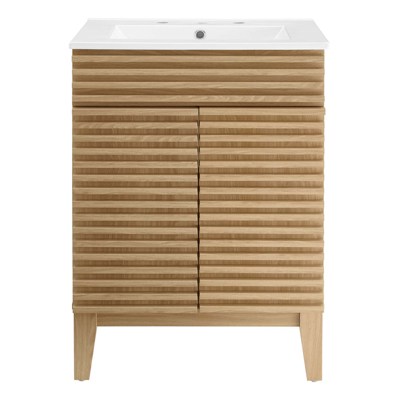 Ventra Vanity Unit, Small, Oak & White