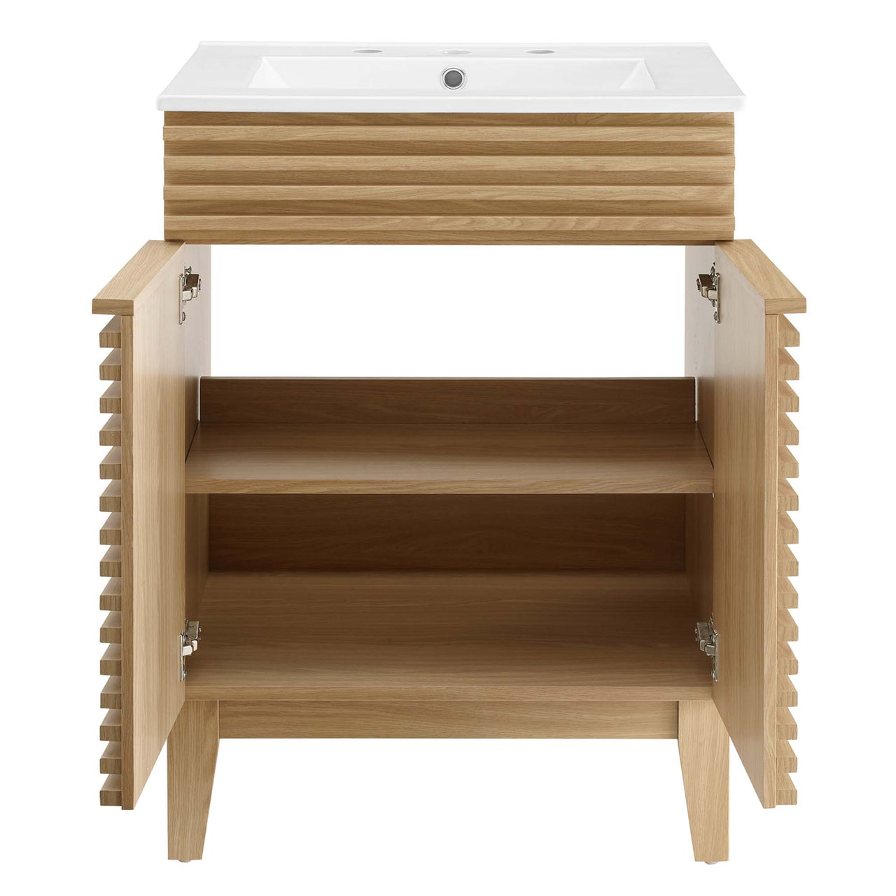 Ventra Vanity Unit, Small, Oak & White