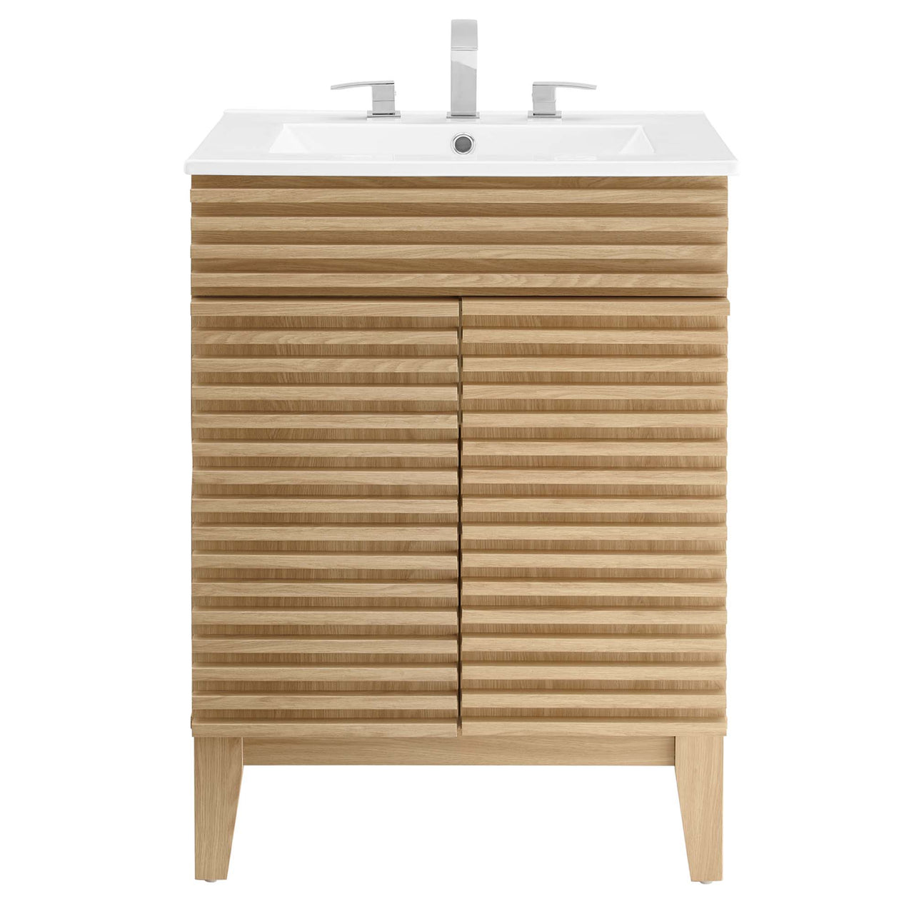 Ventra Vanity Unit, Small, Oak & White