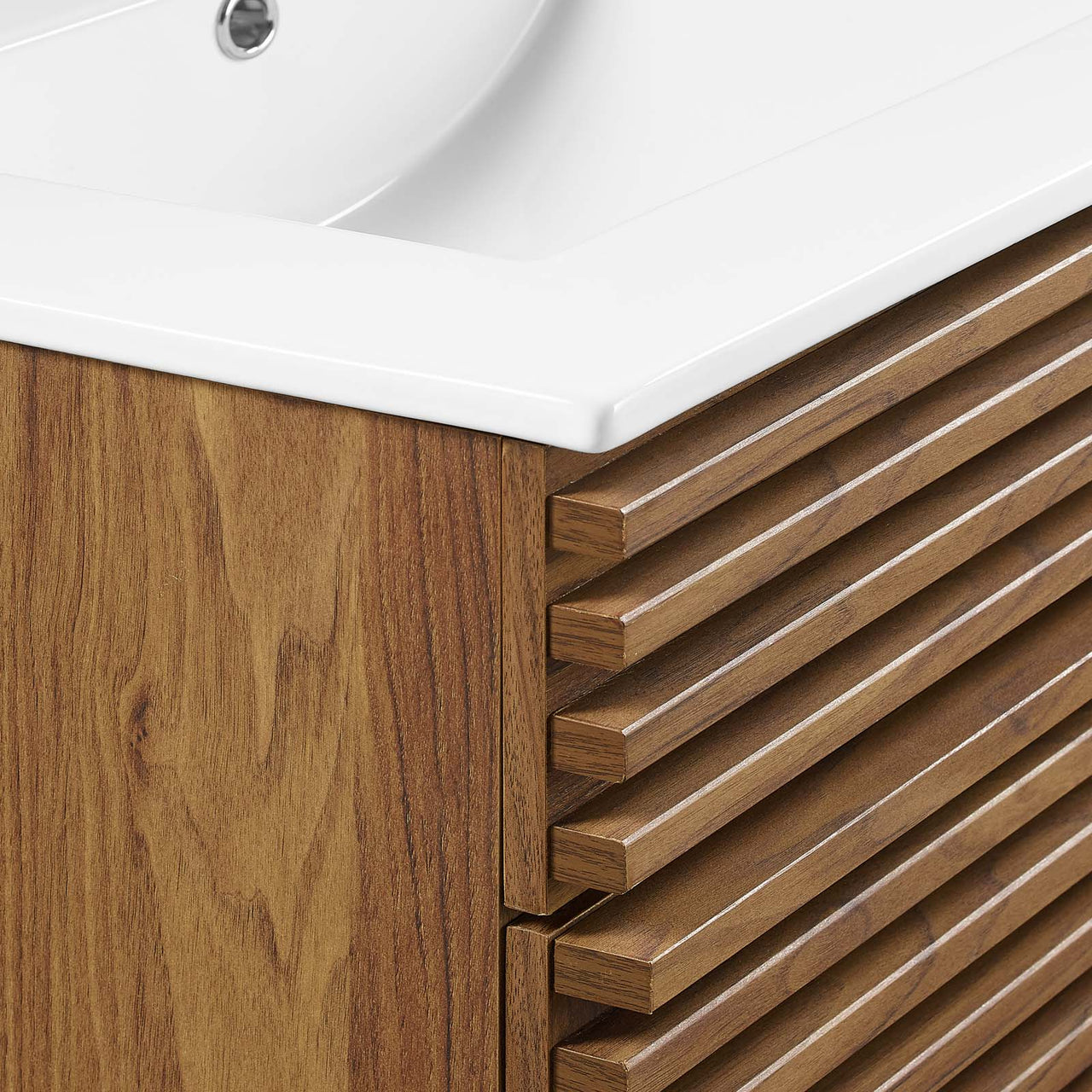 Ventra Vanity Unit, Small, Walnut & White