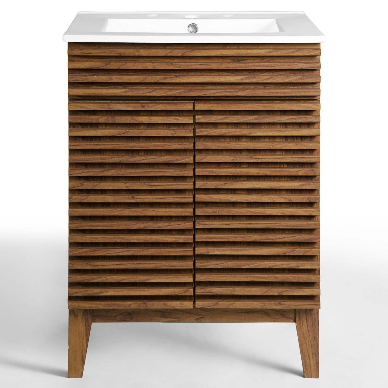 Ventra Vanity Unit, Small, Walnut & White