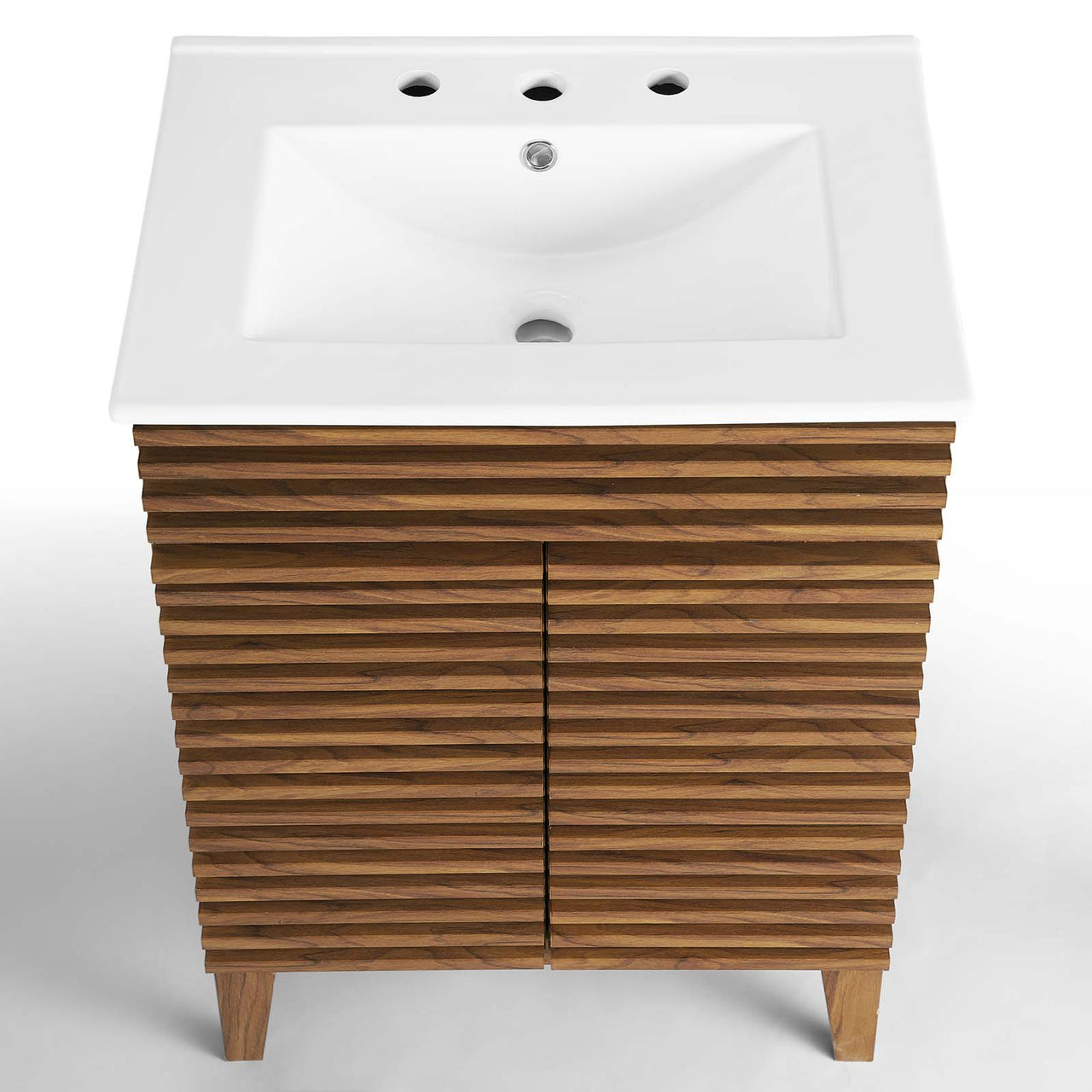 Ventra Vanity Unit, Small, Walnut & White