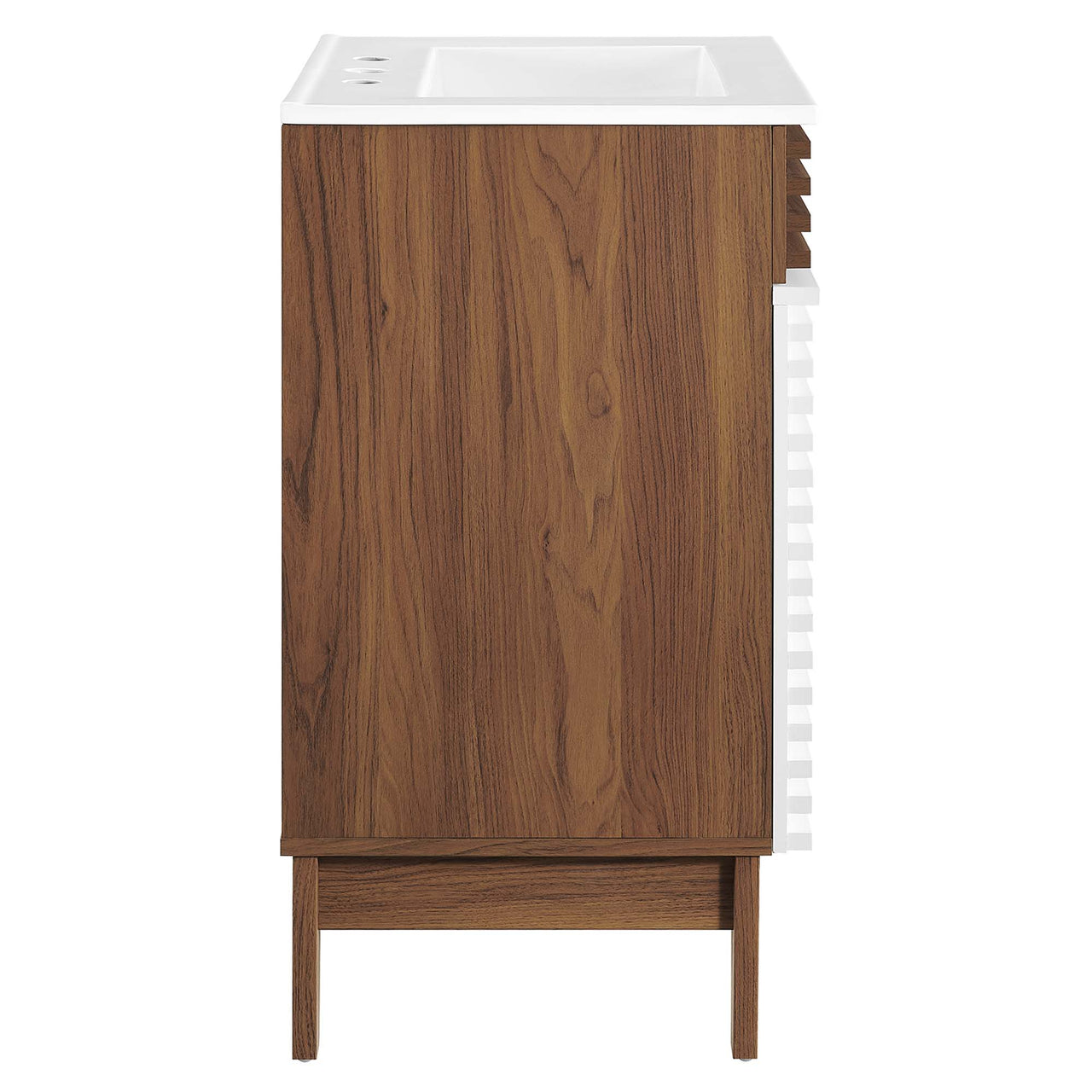 Ventra Vanity Unit, Small, Walnut & White