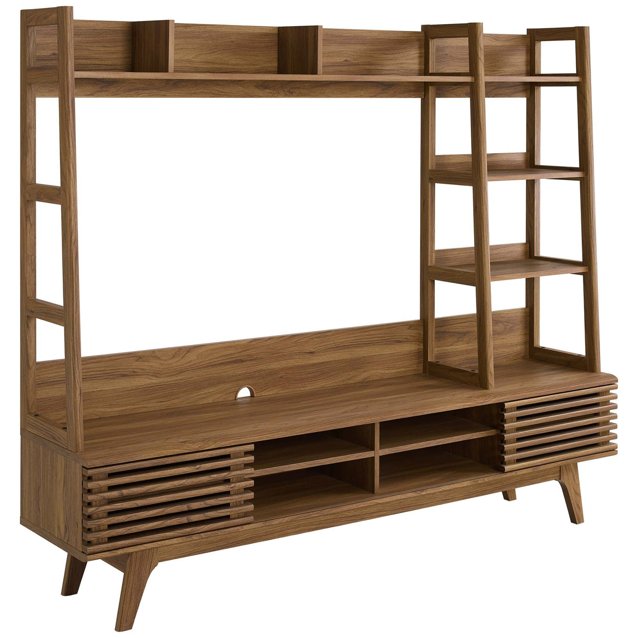 Ventra TV Stand Entertainment Center, Walnut