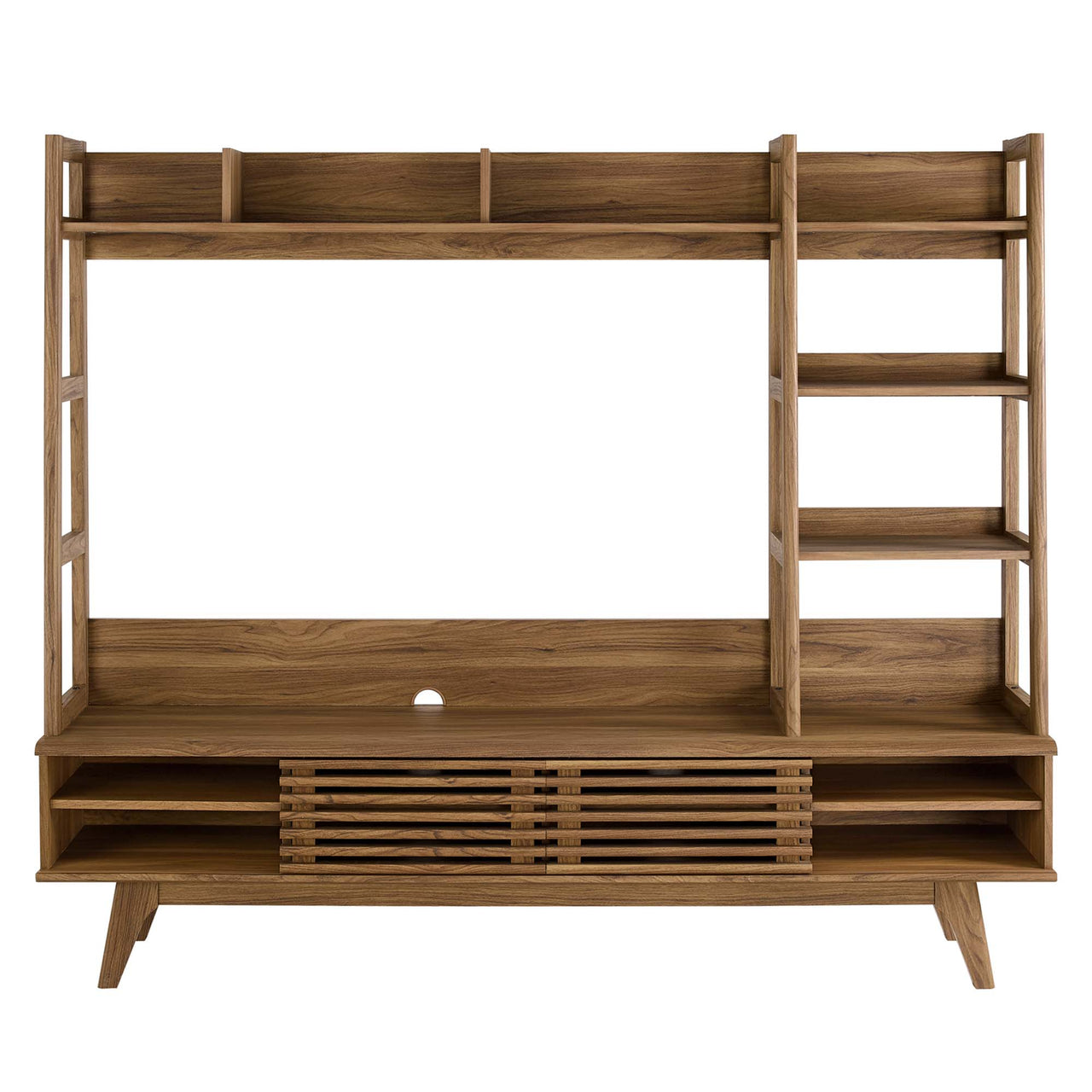 Ventra TV Stand Entertainment Center, Walnut