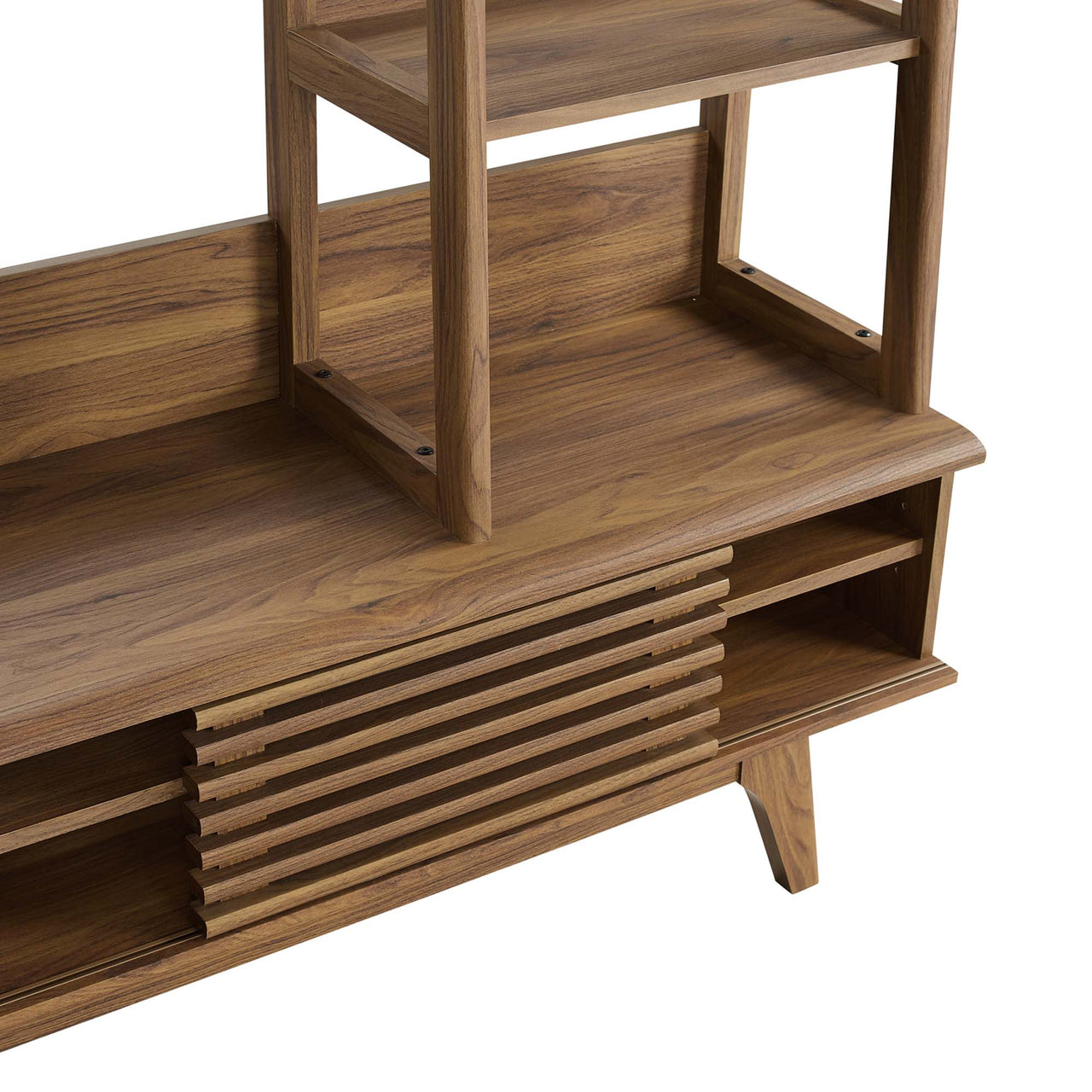Ventra TV Stand Entertainment Center, Walnut