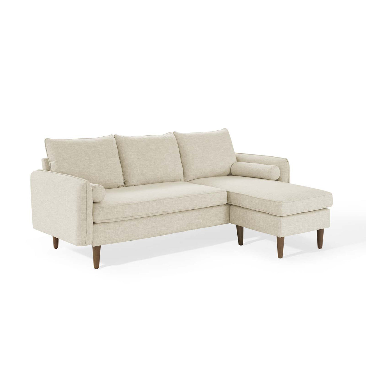 Marindi Plush Reversible Sectional Sofa, Beige