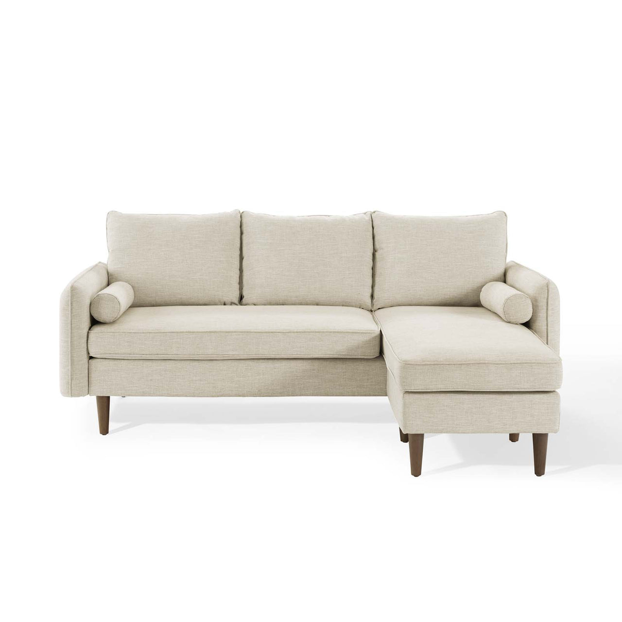 Marindi Plush Reversible Sectional Sofa, Beige