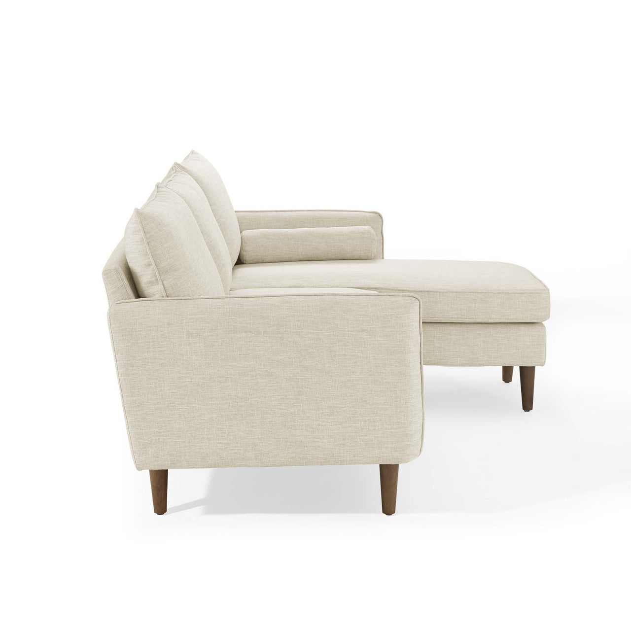 Marindi Plush Reversible Sectional Sofa, Beige