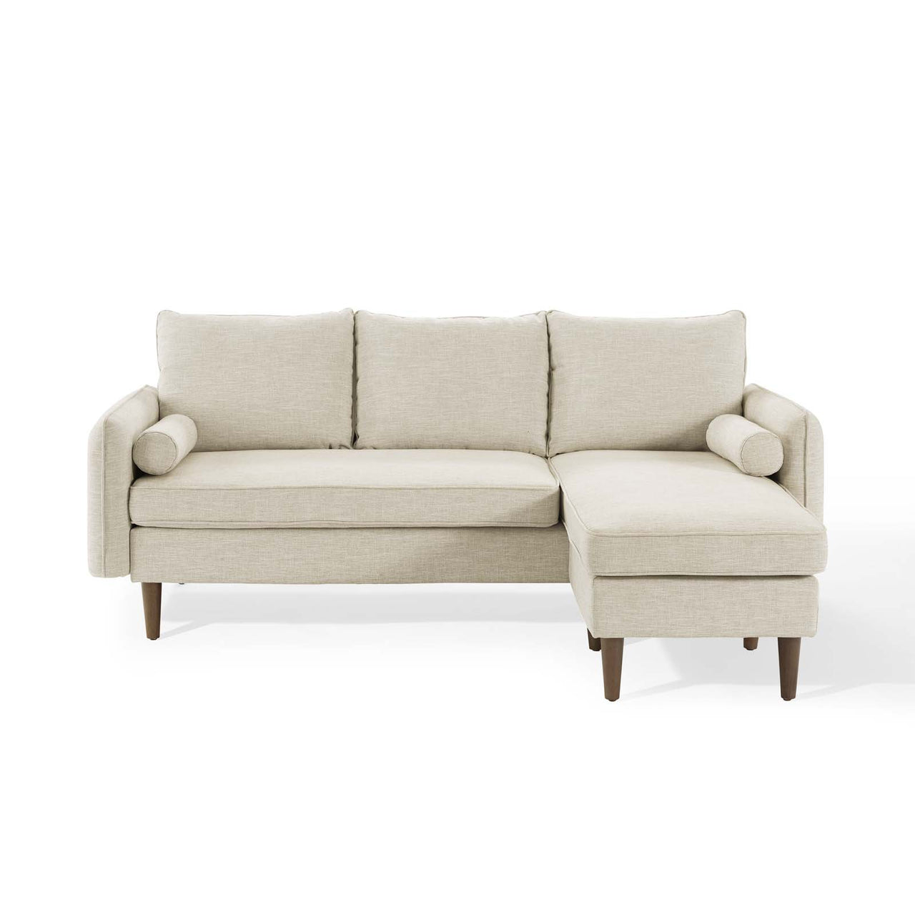 Marindi Plush Reversible Sectional Sofa, Beige